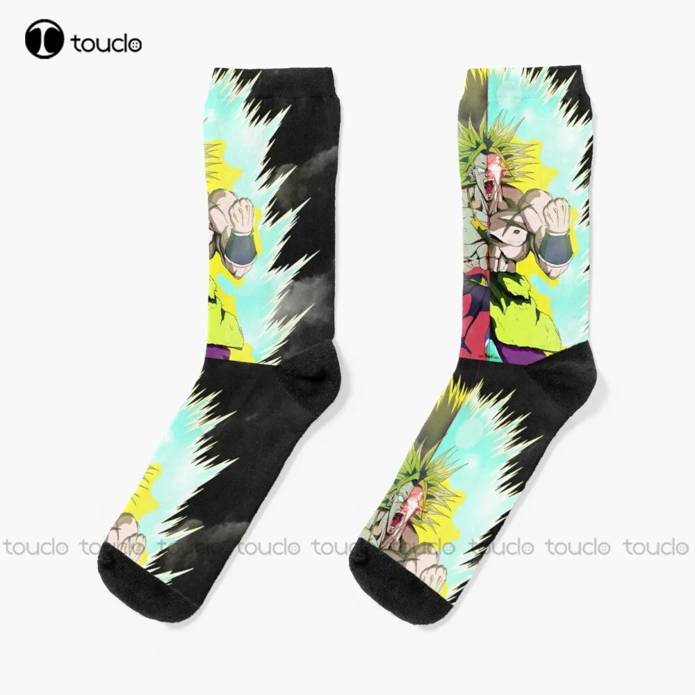

Broly супер-Tribute аниме мультфильм носки рождественские носки персонализированные Индивидуальные Унисекс Взрослые подростковые Молодежные носки 360 ° цифровой принт