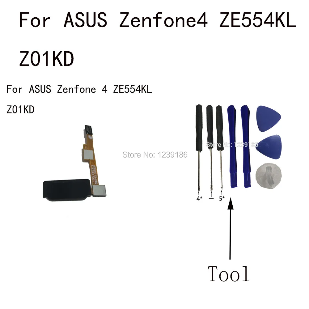 

Запасные части с инструментом для телефона ASUS Zenfone4 ZE554KL Z01KD, отпечаток пальца, сенсорный идентификатор, гибкий кабель, лента