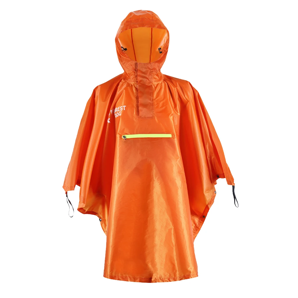 Дождевик-пончо с капюшоном водонепроницаемый для экстренной езды на велосипеде -