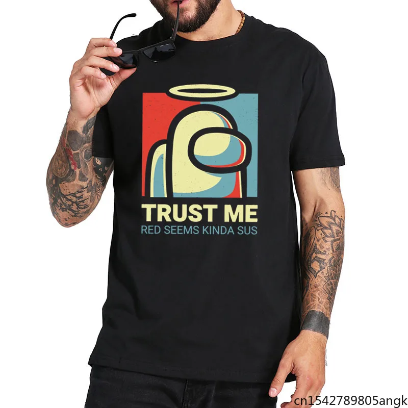 

Game Among T Shirt Election Hope Video Graphic Soft High Quality Tops Unisex Summer Trend Soft Round Neck Classic Casual