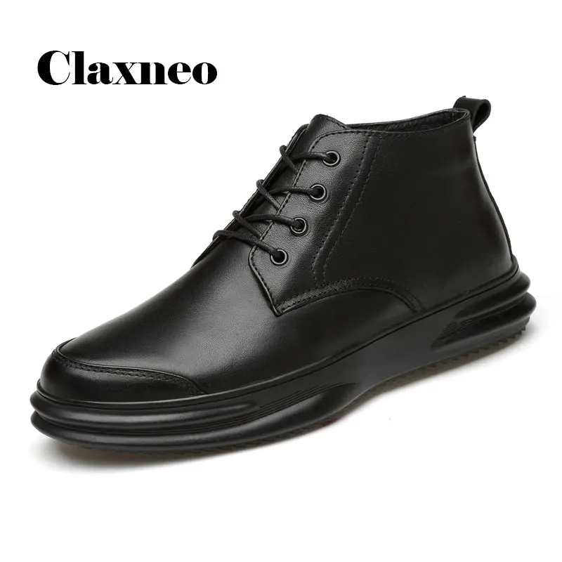 Мужские ботинки из натуральной кожи 2020 Мужская Осенняя обувь Черные ботильоны
