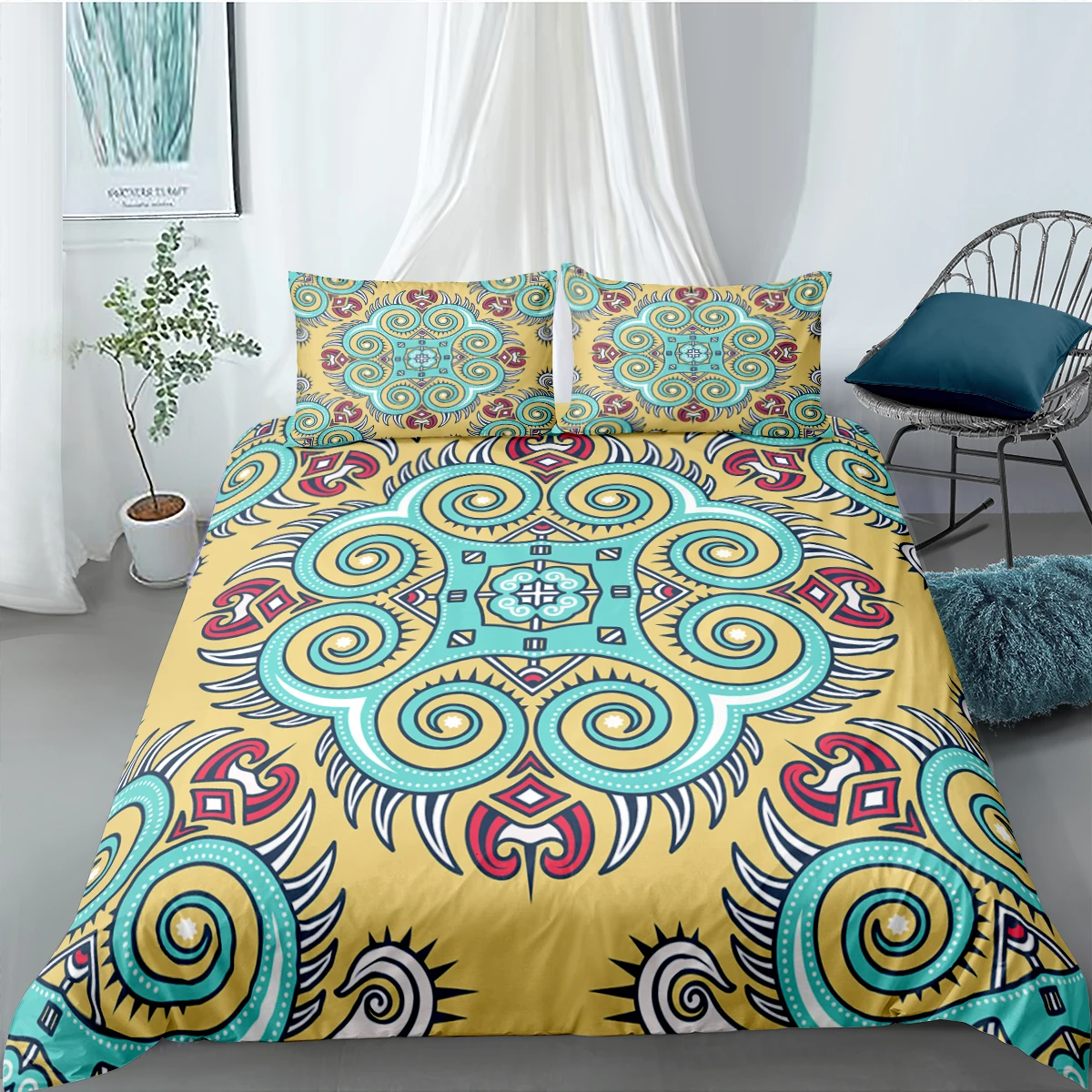 Богемное одеяло роскошные комплекты постельного белья пододеяльник с