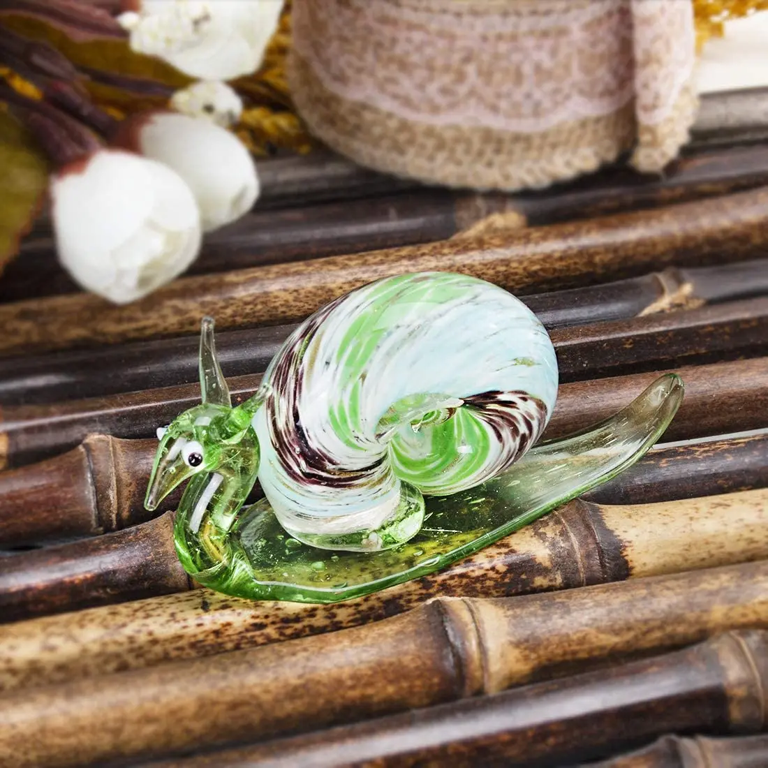 H &amp D стеклянные фигурки ручной работы с улиткой подарок на Рождество день