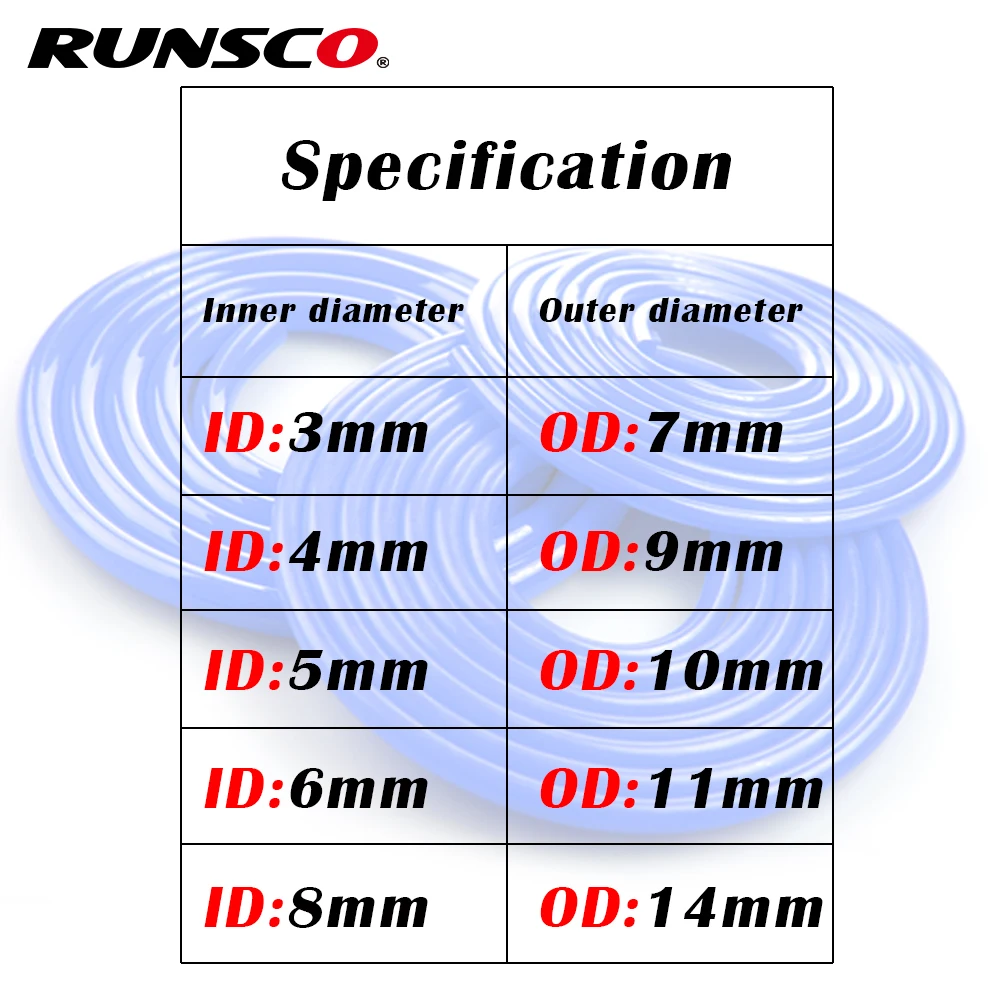 Универсальный автомобильный вакуумный силиконовый шланг для гонок 3 мм/5 мм/4 мм/6