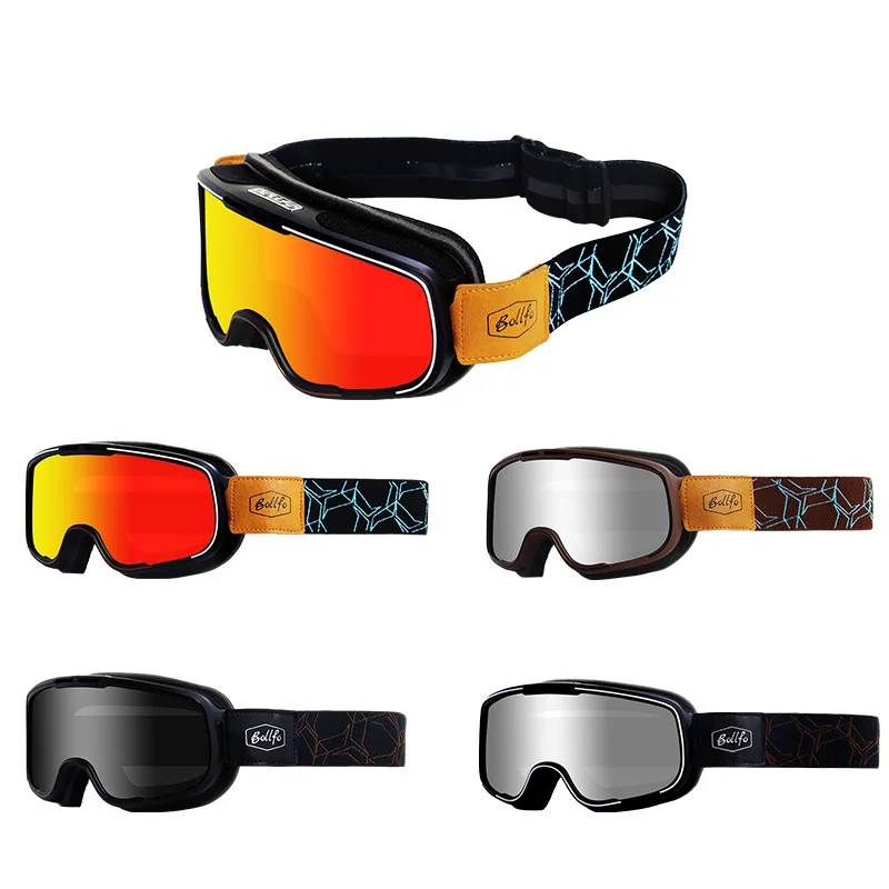 BOLLFO Motocross Goggles Racing Off-Road MX ATV Ski Dirt Bik