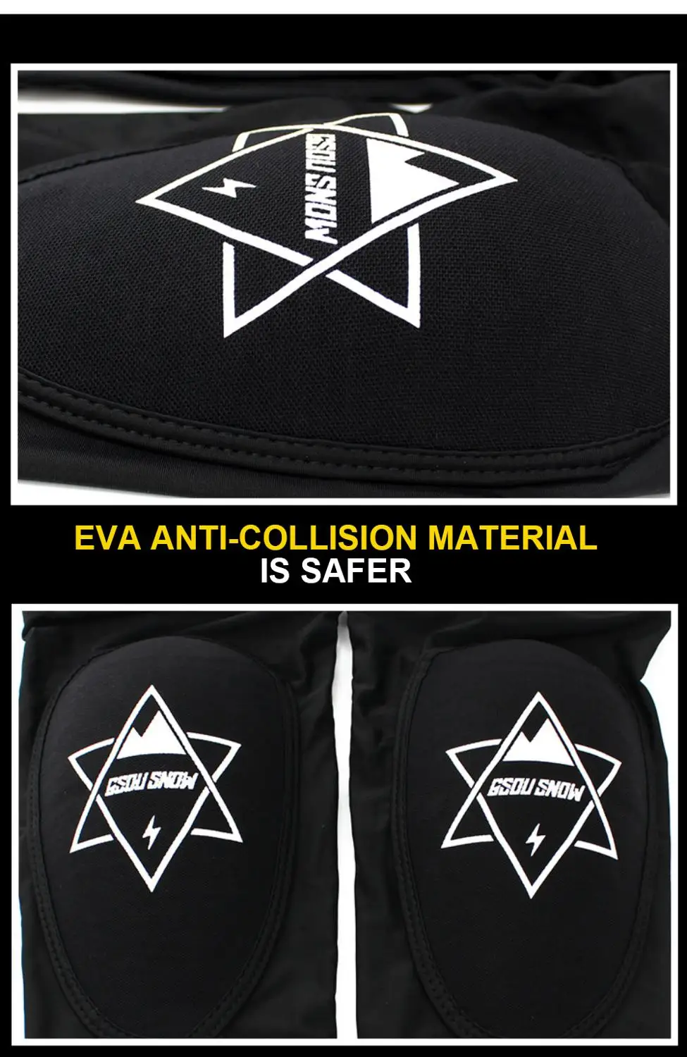 Профессиональные наколенники для катания на лыжах защитные EVA сноуборда