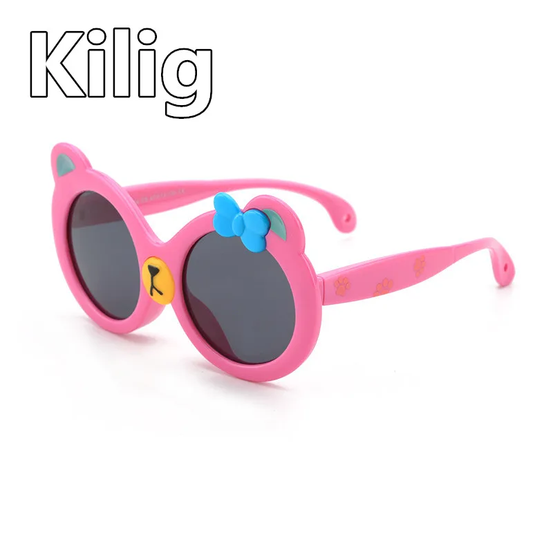 Детские солнцезащитные очки с мультяшным медведем поляризационные милые