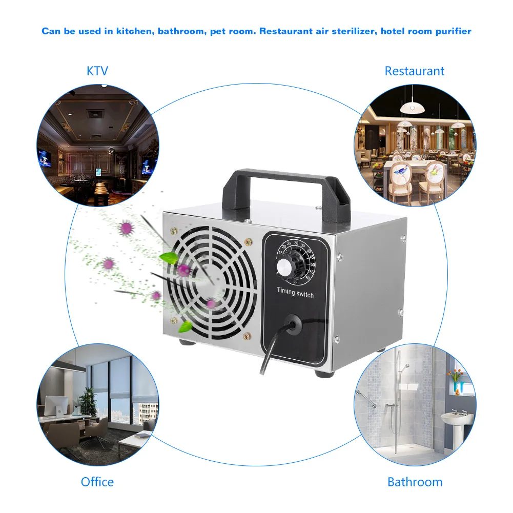 

10/24/28g/h Ozone Generator Sterilizer Home Hospital Air Cleaner Purifier Ozonator with Timing Switch