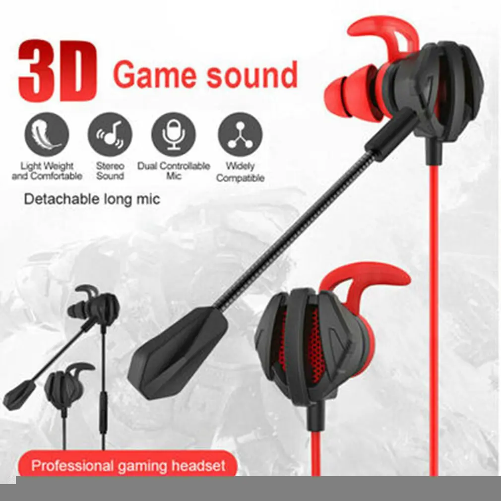 

Gaming headset in ear eating chicken with wheat subwoofer computer competition headset desktop notebook phone universal