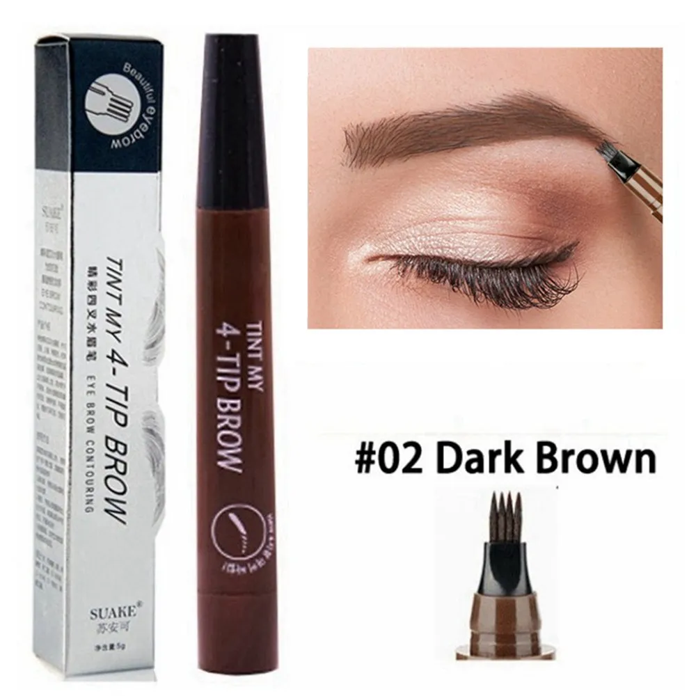 Microblading Eyebrow Pen Waterproof Fork Tip Tattoo Pencil Long Lasting Professional Fine Sketch Liquid Eye Brow | Красота и здоровье