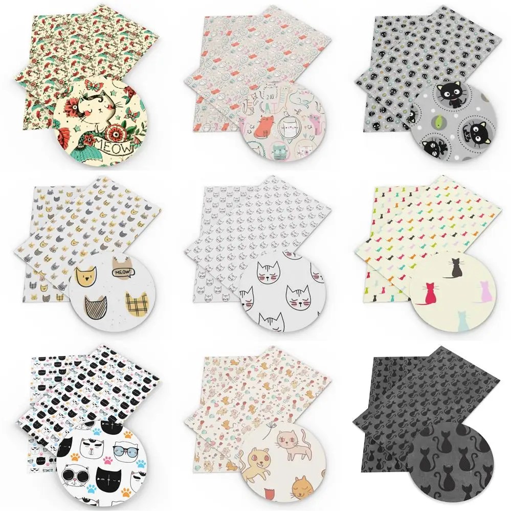 20*33 см кошки искусственная Синтетическая кожа ткань для бант чехлы бумажники с