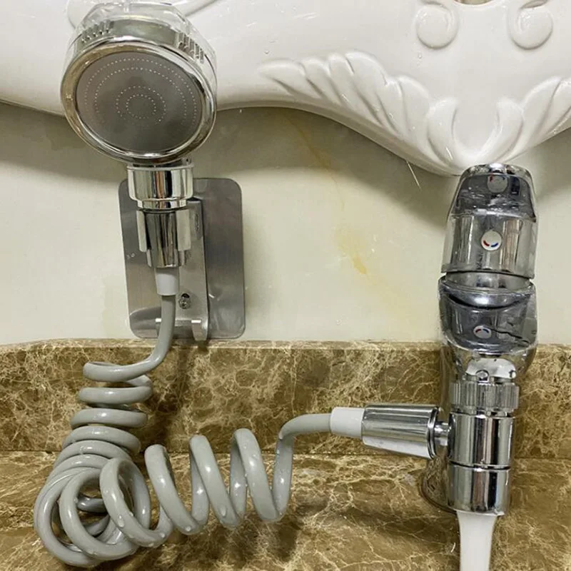 

Shower Head Hose Connector Douche Kit Copper Valve Bathroom Spray Bidet Jet Tap Holder Hose Home Hotel Bathroom Sprayer