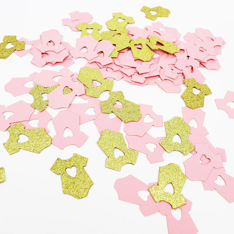 100 шт Oh Baby Small Clothes Paper Confetti Sex Party Decoration Scraps подарочная упаковка принадлежности для