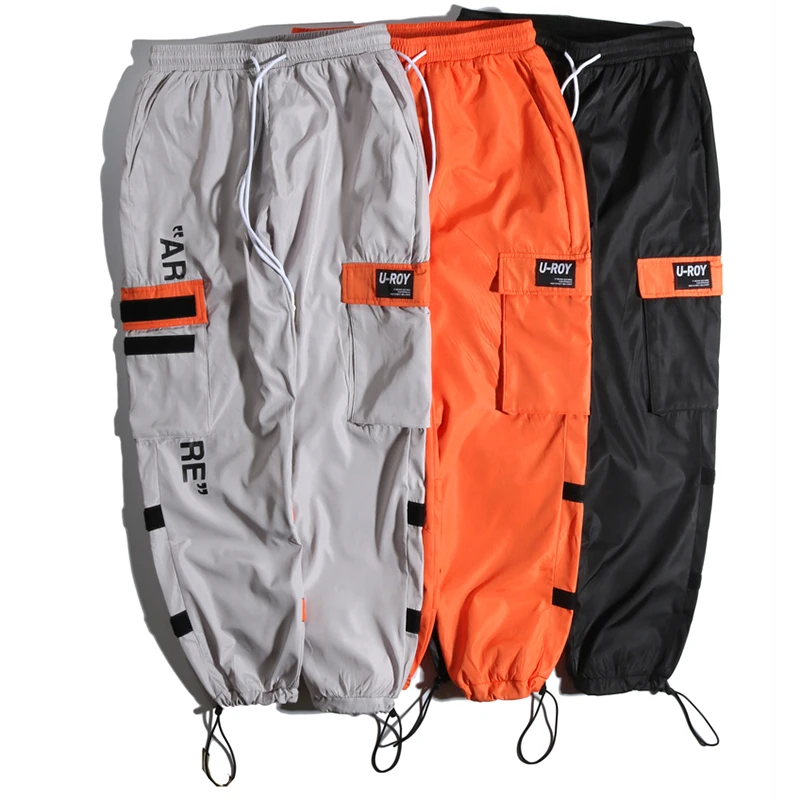 LACIBLE боковые карманы шаровары Штаны Для мужчин 2019 в стиле хип хоп впитывает пот и