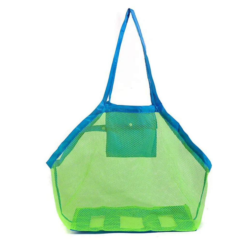 

Large Mesh Beach Bag Foldable Lightweight Toy Bag Outdoor Beach Toy Quick Storage Bag Dredging Tool Debris Storage Mesh Bag