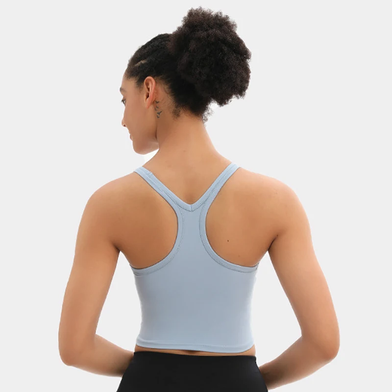 Женский укороченный топ SHINBENE RACERBACK Buttery Soft для занятий йогой фитнесом и