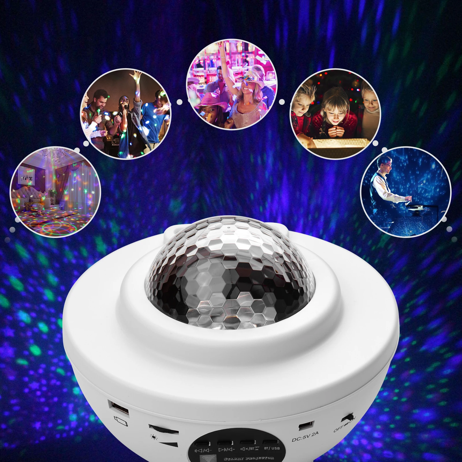 Светодиодный ночной Светильник Звездный проэктор лампа светильник ing звук