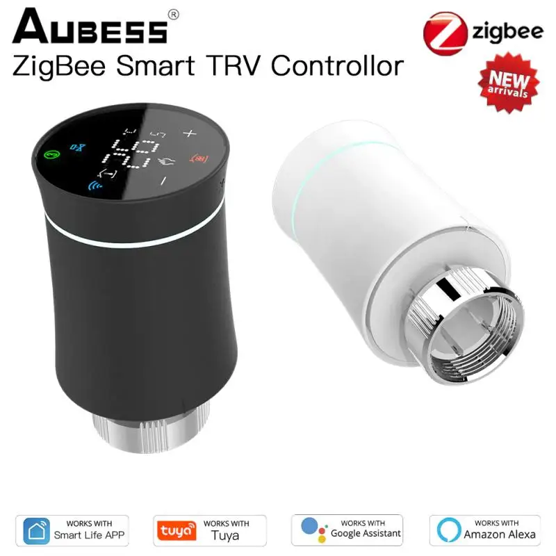 

Tuya ZigBee3.0 New Radiator Actuator Valve Smart Programmable Thermostat Temperature Heater TRV Alexa Google Home Voice Control
