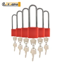 ep 8551ar 76mm round aluminum lock six colors 6 pack keyed different osha compliant loto locks with 2 keys per lock