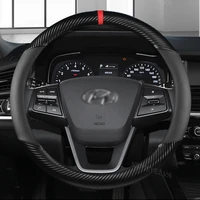 for hyundai solaris veloster ix35 kona accent i40 santa fe ioniq car styling carbon fibre steering wheel covers accessories
