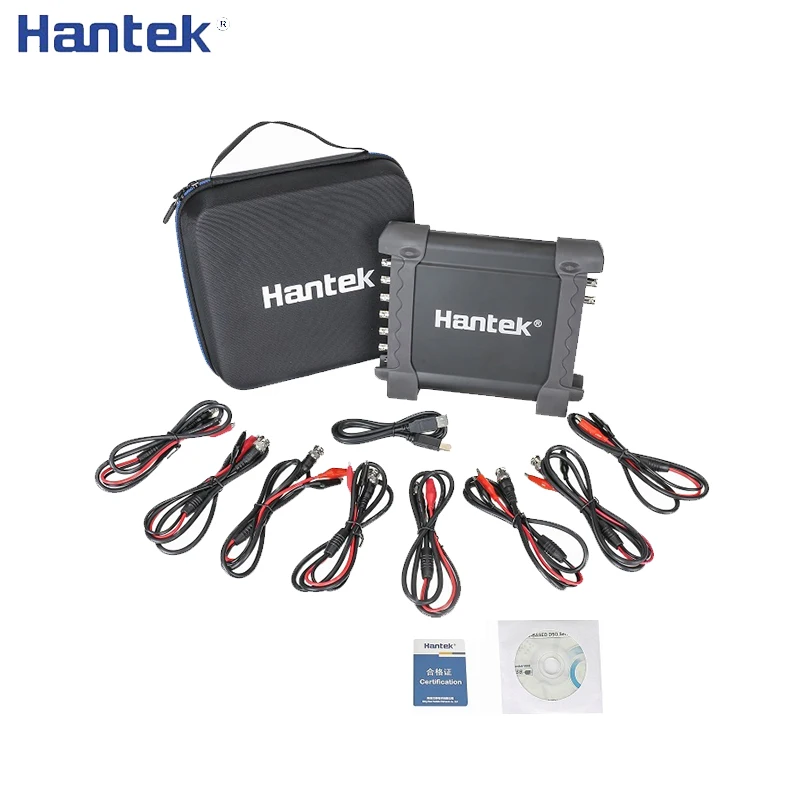 Hantek официальный 1008 цифровые осциллографы Программируемый генератор испытания транспортного средства 2.4MSa/s USB 8 каналов Osciloscopio