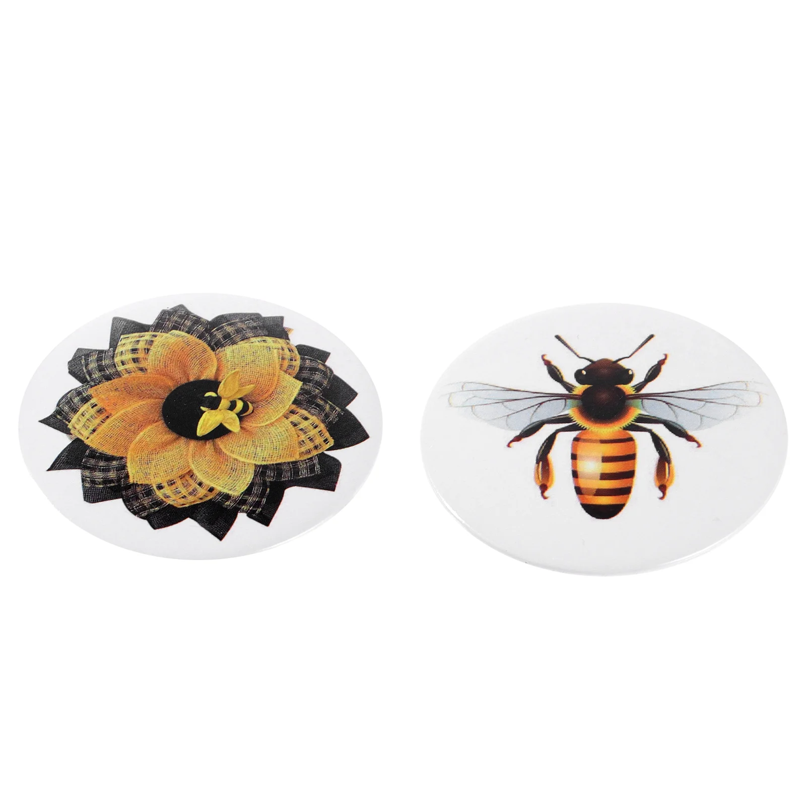 

2pcs Bee Sunflower Brooches Clothes Badge Decors Clothing Brooch Decors