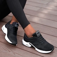 running shoes women breathable casual shoes outdoor light weight sports shoes casual walking platform ladies sneakers black