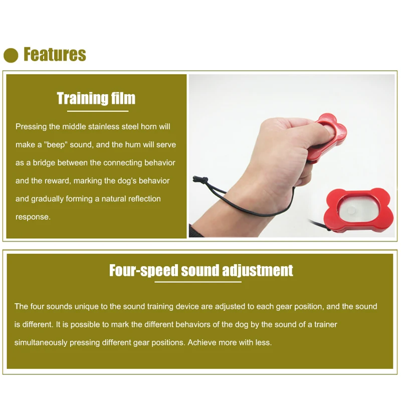 

Dog Repeller Device With Wrist Strap Dog Clicker Trainer Pet Training Anti barking Control Puppy Stop Bark Deterrents Trainer