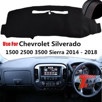taijs factory classic leather car dashboard cover for chevrolet silverado 1500 2500 3500 sierra 2014 2018 right hand drive