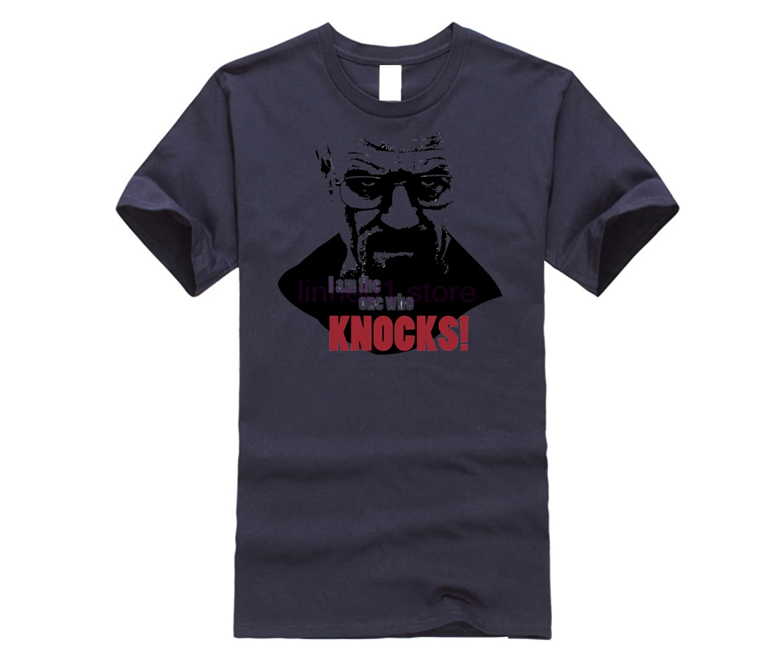 Мужская футболка с надписью I Am The One Who Knocks Heisenberg Повседневная короткими рукавами