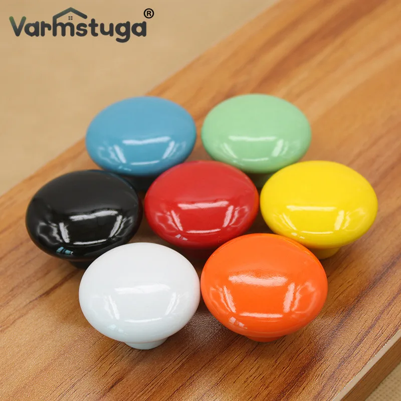 Керамическая ручка для шкафа VARMSTUGA Разноцветные детские ручки мебели ящиков -