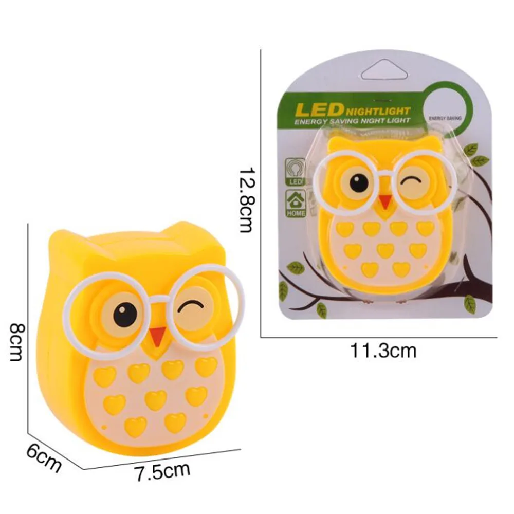 Миниатюрный детский ночник в виде совы автоматический сенсорный светильник с