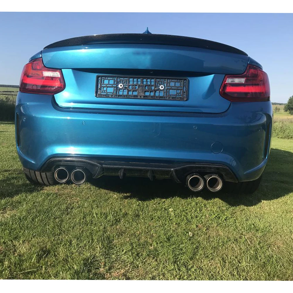 Большие ласты из углеродного волокна задний бампер выхлопной диффузор спойлер