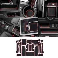 door slot water cup mat holders for toyota 4 runner 2010 2019 2020 2021 car interior accessories latex red white car styling