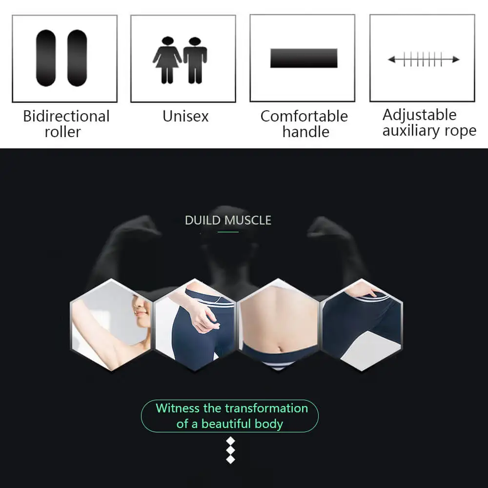 Тренажер для похудения и мышц живота ролик упражнений AB с двойными колесами