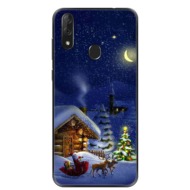 Xmas Gift Funda For Huawei P30 Pro P20 lite P8 lite P10 lite P30 lite P40 lite E Case Merry Christmas Black Silicone Case Cover