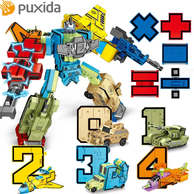 

Puxida самый популярный подарок цифры трансформирующая игрушка King Kong команда подходит для роботов головоломка АЛФАВИТ динозавр разнообразны...