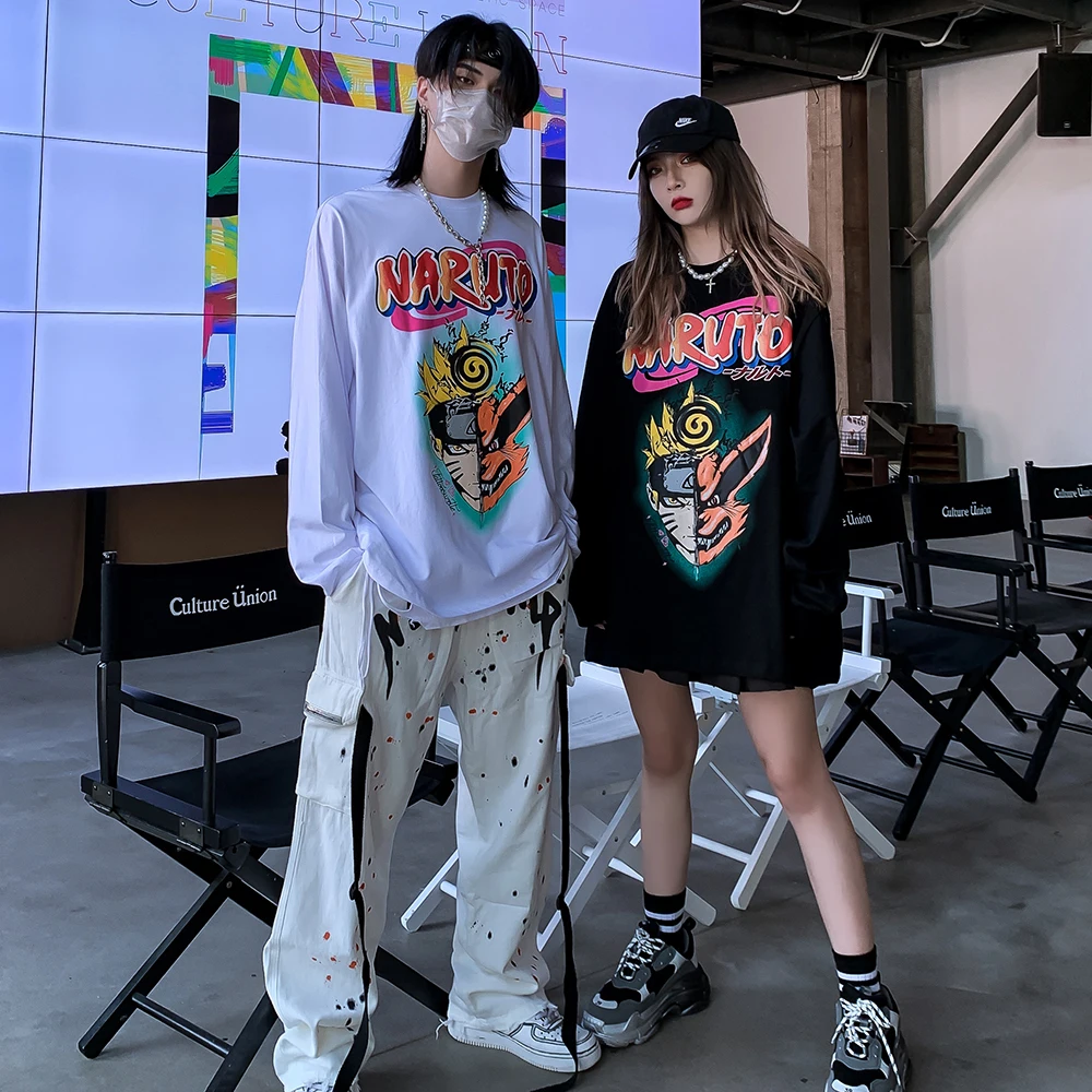 

Long Sleeve Punk Goth Clothes Womens Tshirt Graphic Tees Print Japan T Shirts Oversized Streetwear 2020 Women Fashion Clothing