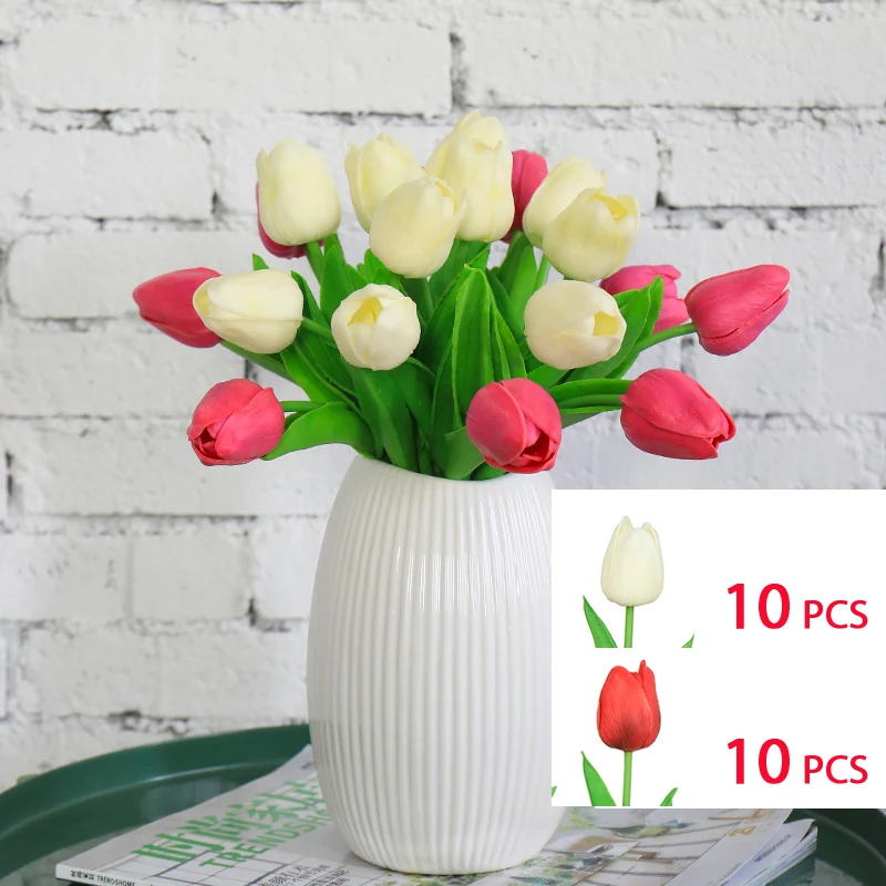 28 шт. тюльпан Флорес Искусственные цветы латекс Tulipany красота навсегда Свадебный Роскошный домашний декор осень украшения подарок на день Святого Валентина