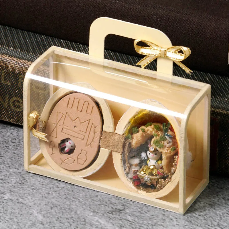 R4 Кукольный дом мебель деревянная миниатюрная DIY кукольный домик ремесла набор сборка кукольная домашняя игрушка лучший подарок на день рождения для детей девушка любовник - Цвет: R4