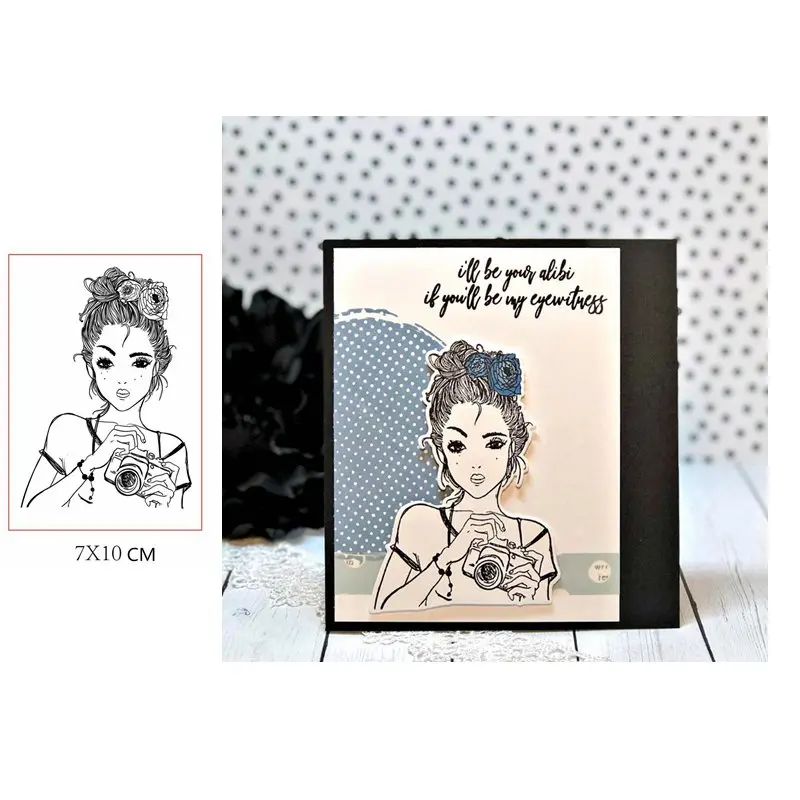 Модные милые сексуальные прозрачные силиконовые штампы для девочек скрапбукинг