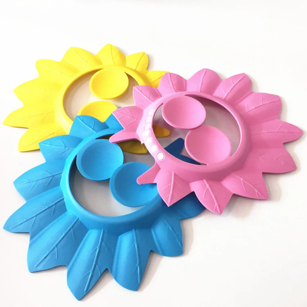 

Infant Ear Protection Hat Waterproof Shower Head Cover Children Bath Accessories Adjustable Baby Shower Protect Eye