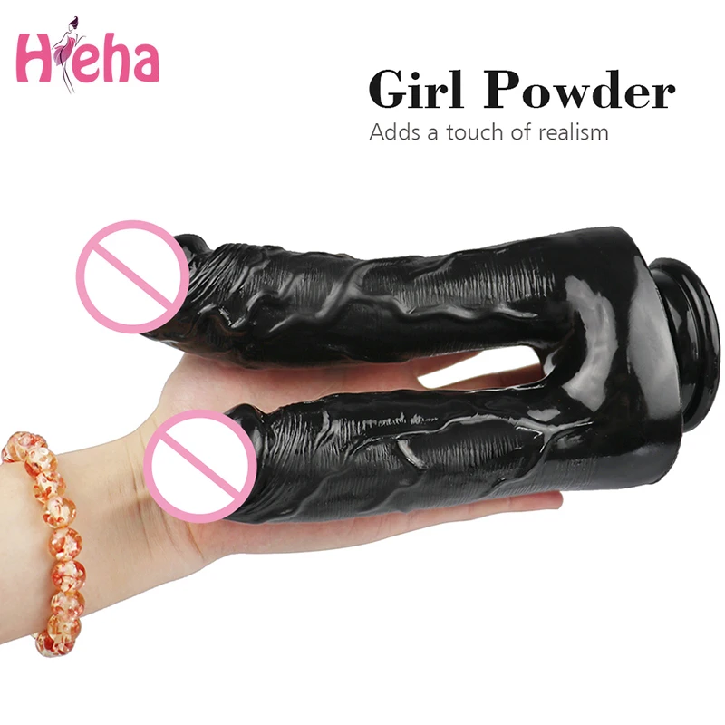 Двойной фаллоимитатор гибкий мягкий Желейный Вагинальный Анальный женский гей