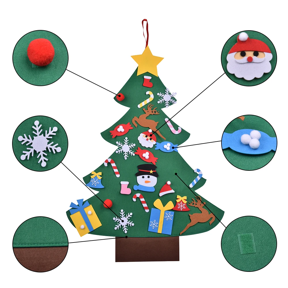 Войлочная Рождественская елка сделай сам новогодние подарки детские игрушки