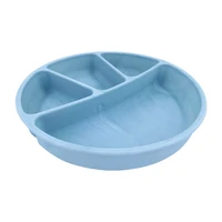 5pcs food grade silicone baby kids integrated dinnerware plate with sucker baby feeding meal training bowl dishes tableware