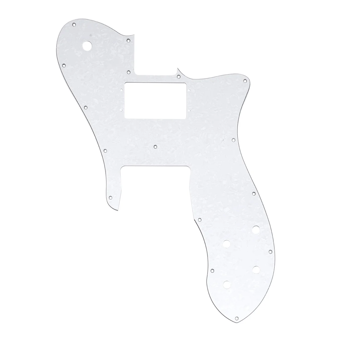 

Musiclily Pro 16 Holes Wide Range Humbucker Pickguard For USA/Mexico Fender 72 Tele Custom Style Guitar, 4Ply White Pearl