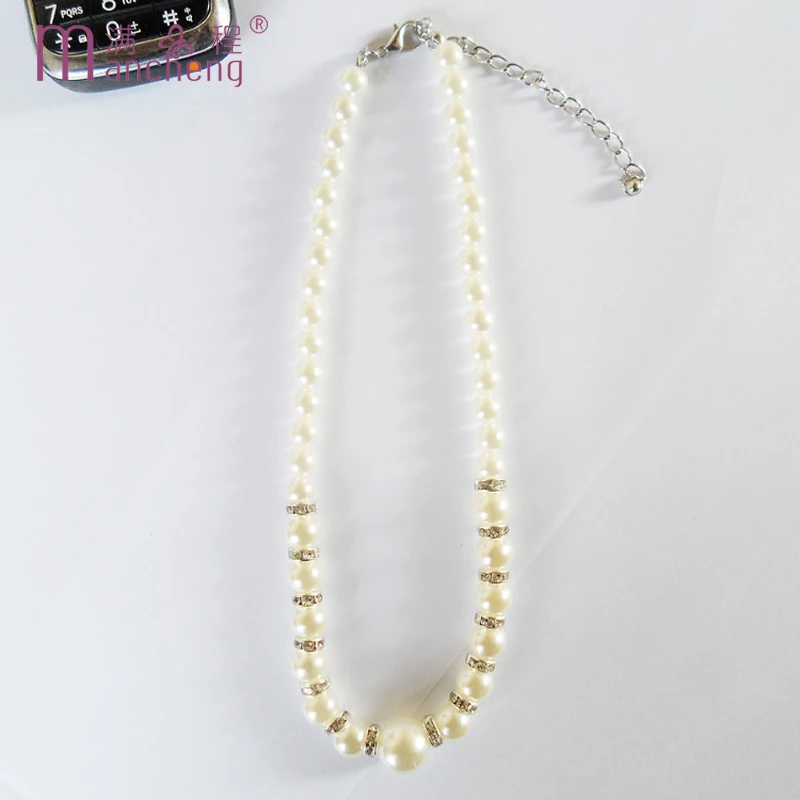 Fine Quality Pearl Beads Necklace Women Classic Style Set Auger Crystal Collar Party Jewelry 2023 Wholesale |