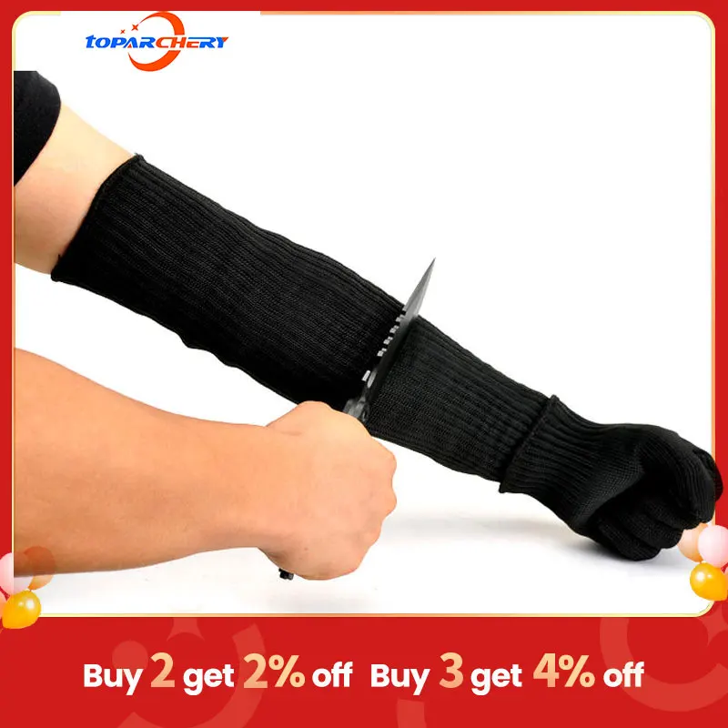 

1 Pair Cut-Resistant Sleeve Outdoor Work Safety Anti-cutting Arm Guard Protective Glove Arm Guard Protection