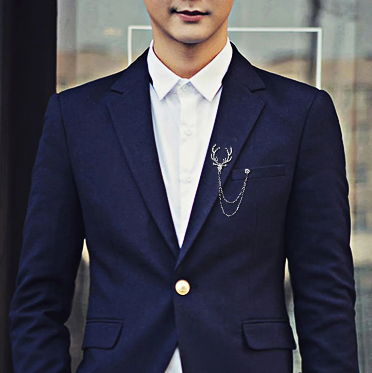 I Remiel модная цепочка с кисточками брошь в виде головы лося Изысканная