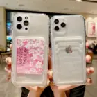 Прозрачный чехол для телефона из ТПУ с отделением для карт moskado для iphone 11 12 Pro Max Mini X XR XS Max 7 8 Plus